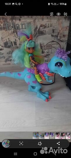 Игровой набор Mattel Cave Club Рокель и Ти-Рекс