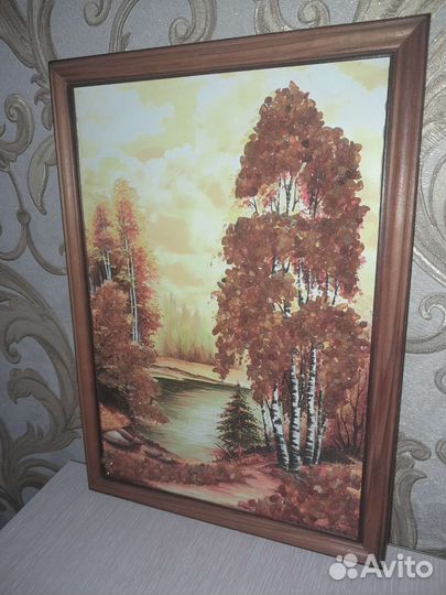 Пано для интерьера, натуральный янтарь