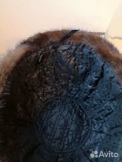 Шапка из норки женская с узором на доставке