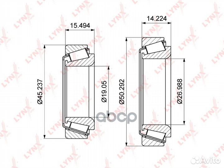 Подшипник ступицы KIA RIO 00- задн. WB1374 lynx