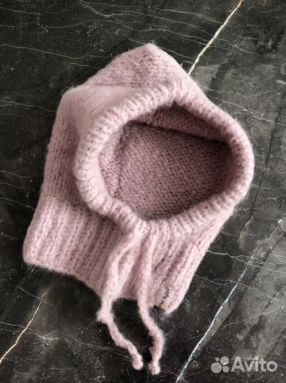 Детский вязаный капор из шерсти альпака