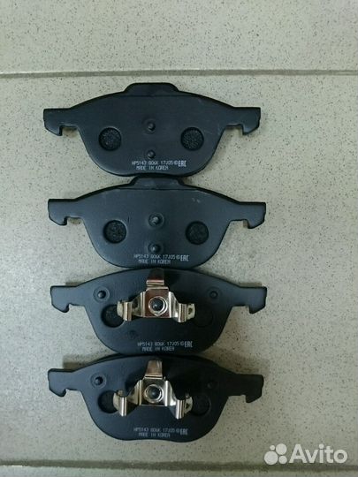 Колодки передние на форд фокус 2 и 2+, 3,мазда 3