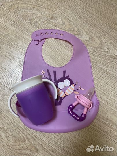 Посуда для прикорма - поильник, ниблер, слюнявчик