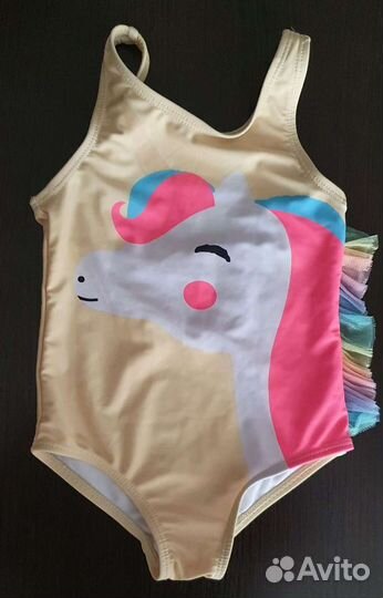 Купальник для девочки, слитный, на 2-3 года