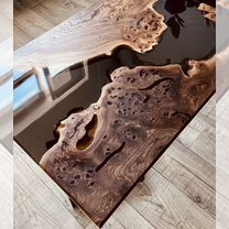 Журнальный стол из массива карагача и смолы, Белорецк