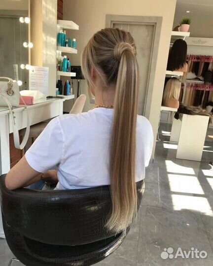 Натуральные волосы на заколках 60 см