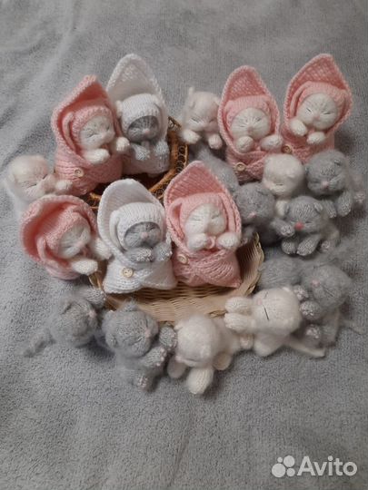 Вязаные котята