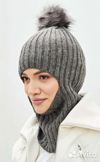 Балаклава(капор) женская с помпоном keddo