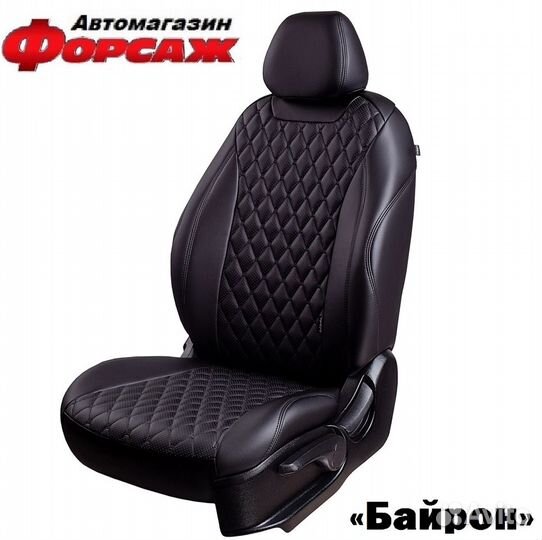 Автомобильные чехлы Toyota Land Crus черн. строчка