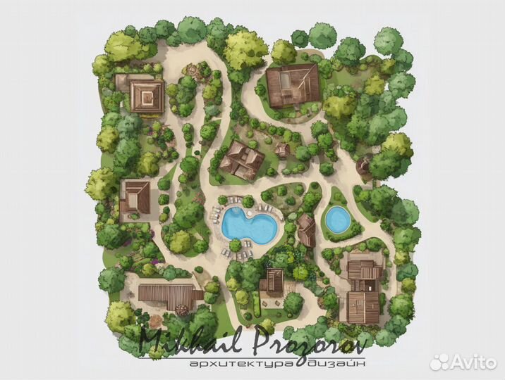 Ландшафтный дизайнер. Визуализация и чертежи