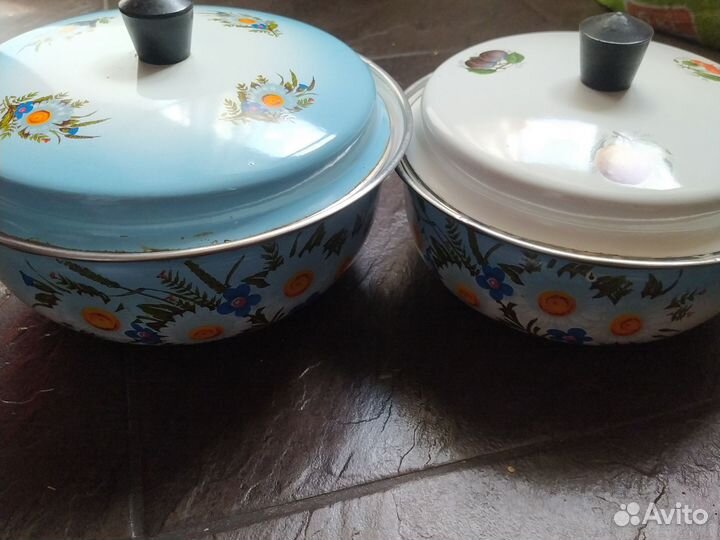 Кастрюля эмалированная СССР новая