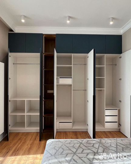 Шкаф распашной с фрезерованными фасадами