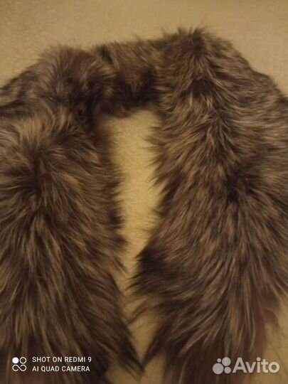 Меховой воротник чернобурки