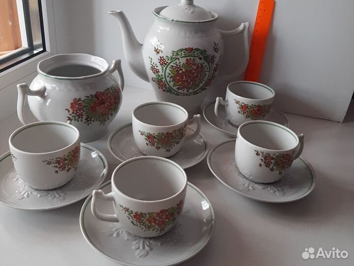 Кофейный сервиз Вербилки СССР, 14 предметов