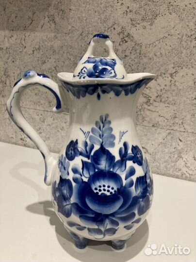 Кувшин Гжель.Фарфор.Новый