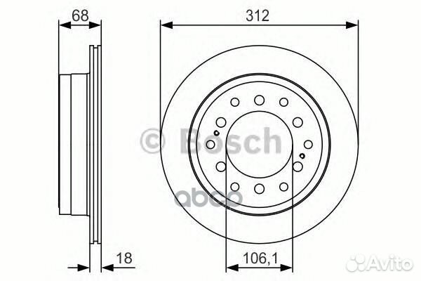 Диск тормозной задний 0986479S36 Bosch