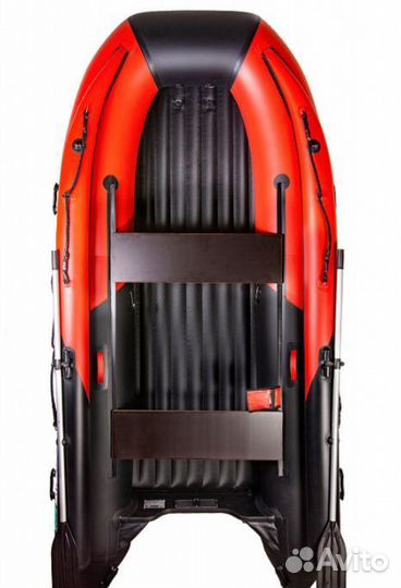 Надувная лодка gladiator E380X красно/черная