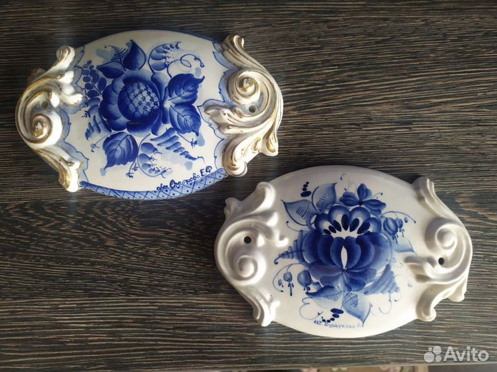 Гжель панно 2шт 17*12см