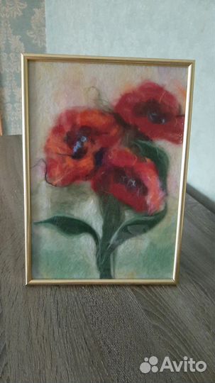 Картина из шерсти