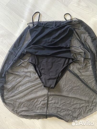 Гимнастический купальник с юбкой