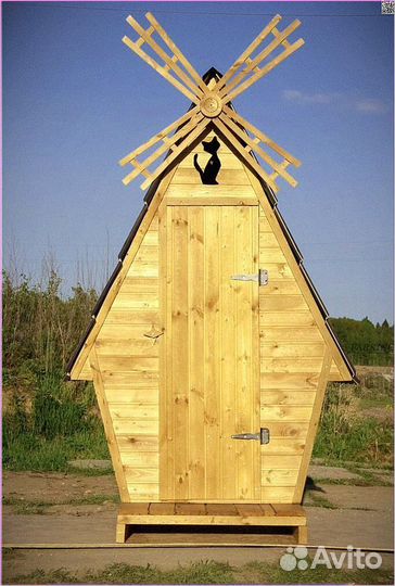 Дачный туалет с декором и установкой EVG
