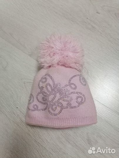 Шапки зимние д/девочек 3-5 лет