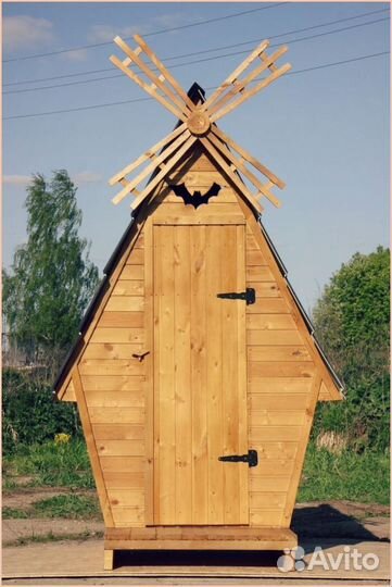 Уличный туалет с декором ржт 418