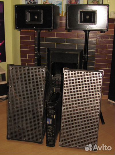 Колонки Frank-Sound 2150W Рупоры Сабвуферы Штативы