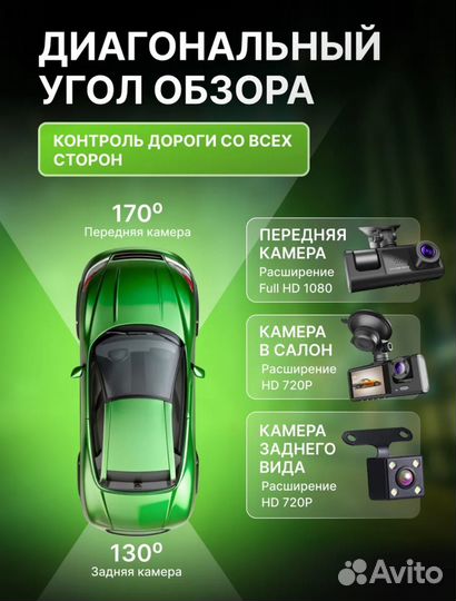 Видеорегистратор автомобильный с камерой