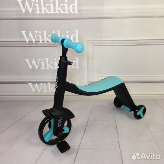 Самокат трансформер 3в1 цв. голубой