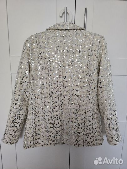 Твидовый жакет с пайетками Италия