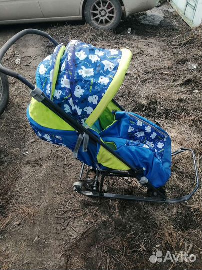 Детские санки коляска бу