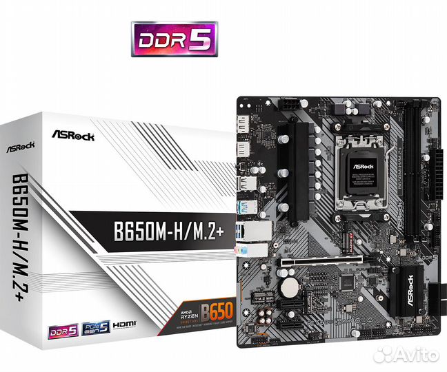Материнская плата ASRock B650M-H/M.2 / Socket AM5