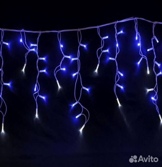 Освещение фасада. Монтаж. Гирлянда уличная бахрома