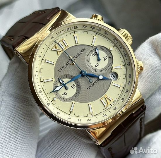 Ulysse Nardin Maxi Marine Chrono Gold 41мм