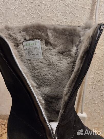 Сапоги зимние замшевые
