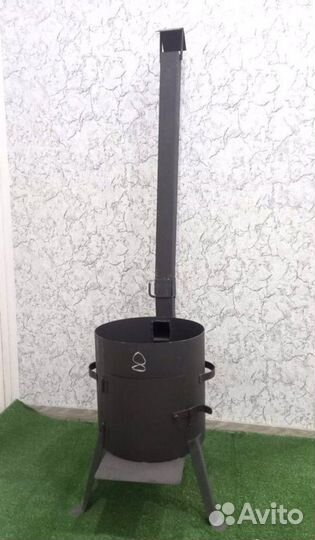 Печь пoд казан c трубой 8 литров