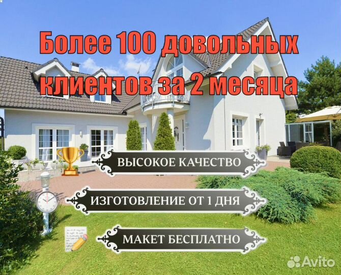 Стильная адресная табличка