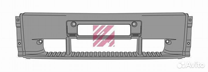 Бампер передний Mercedes Atego высокий