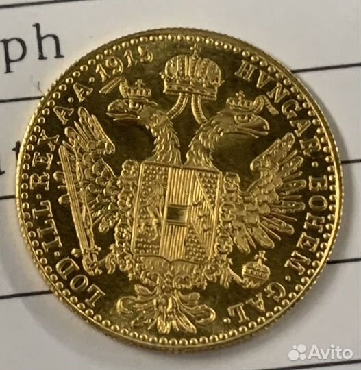 Золотая монета 1 дукат