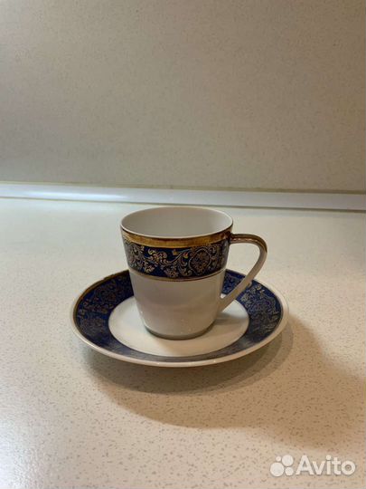 Антикварная Чашка с блюдцем Hutschenreuther