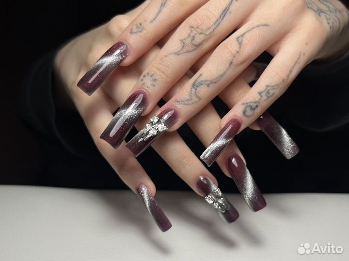 Маникюр покрытие наращивание