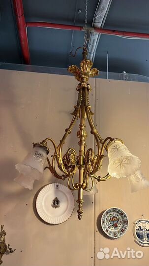 Люстра старинная бронза