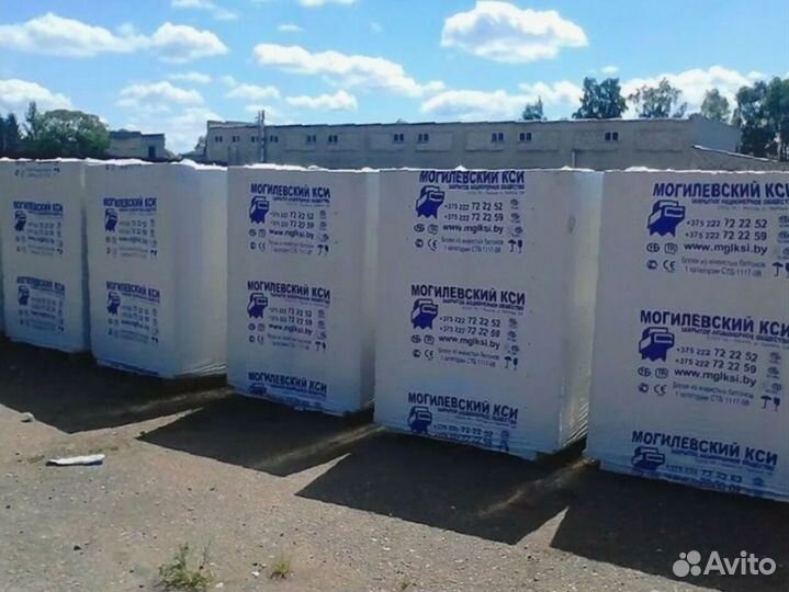 Газобетонные блоки (газоблоки), пеноблоки Беларусь D400, D600