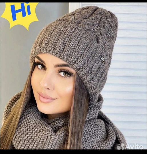 Шапка хомут зима новая