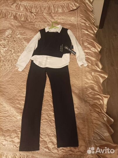 Костюм брючный школьный для девочки рост 140 146