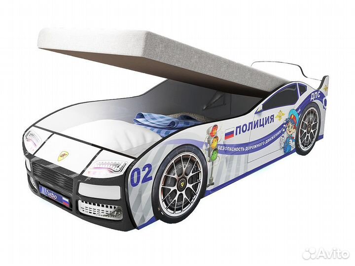 Кровать-машина Турбо Полиция с пм