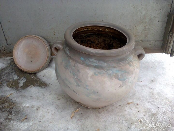 Горшок керамика с поддоном