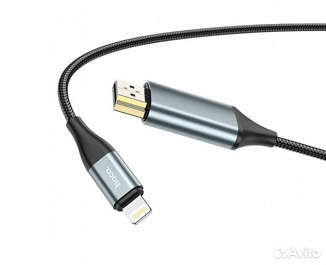 Кабель Lightning - Hdmi, 2м, Hoco UA15