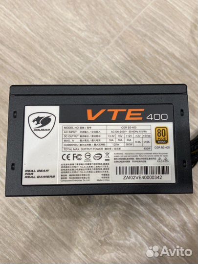 Блок питания cougar VTE 400w